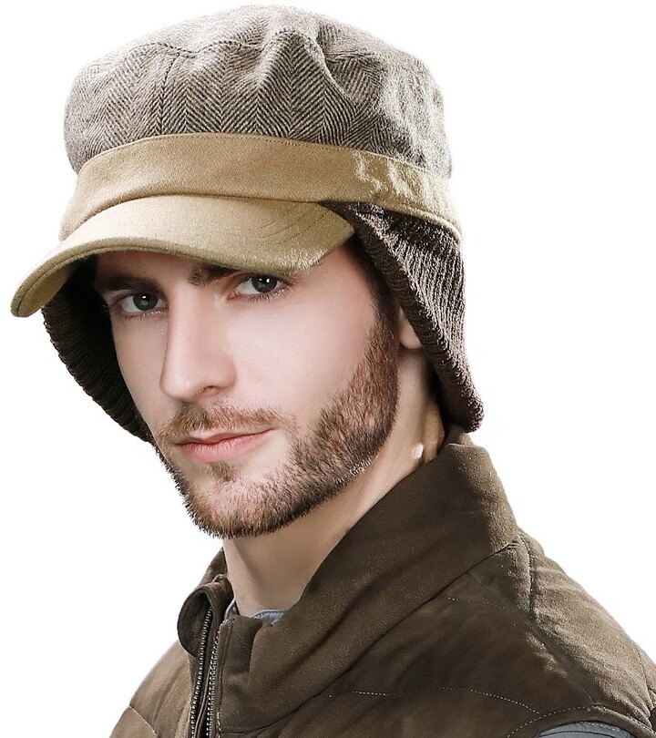 Fancet Men 42 Wool Elmer Fudd Fitted Hunt Military Hat Winter Baseball