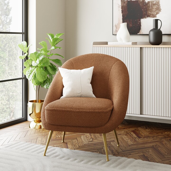 Dunelm Leni Sherpa Chair Sherpa Camel ShopStyle Armchairs & Recliners