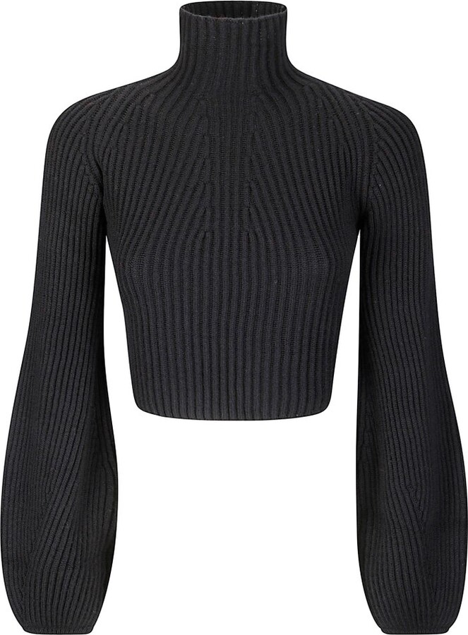 Sportmax Marmo High-Neck Cropped Jumper