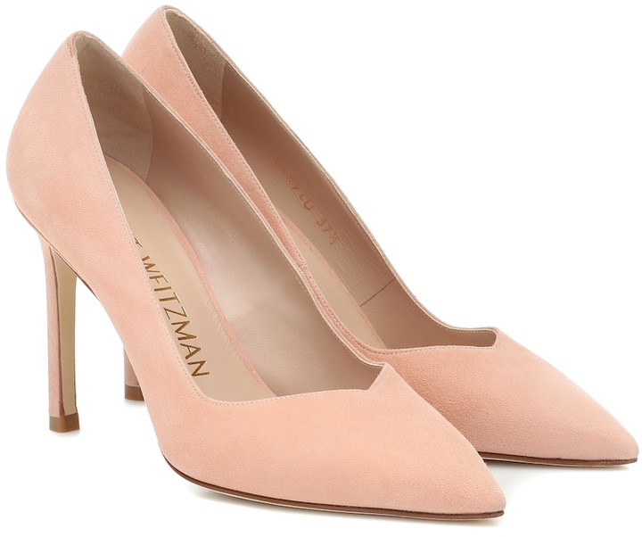 light pink suede shoes
