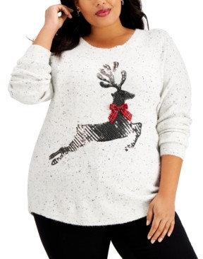 plus size sequin sweatshirt