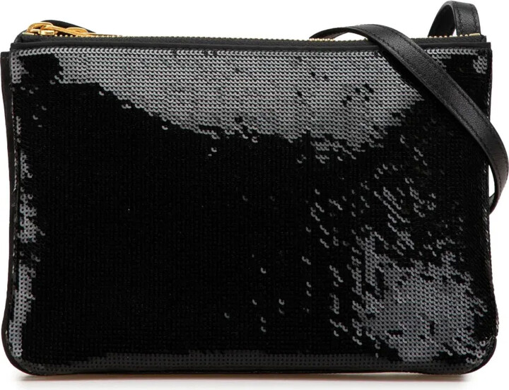 Céline Pre-Owned 2012 Small Sequined Nylon Trio crossbody bag