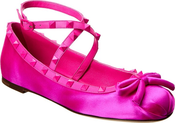 Louis Vuitton Pink Satin Balmoral Ballet Flats - Ann's Fabulous