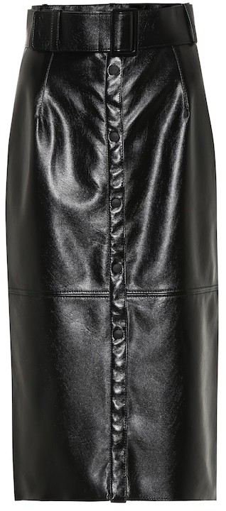 faux leather pencil skirt size 14