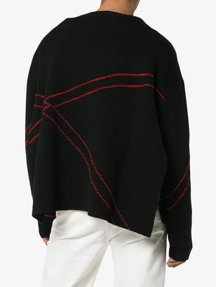 Raf Simons contrast stitch sweater
