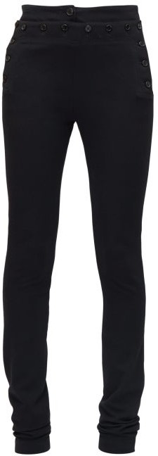 black skinny leg trousers