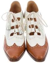 Thumbnail for your product : Ralph Lauren Collection Leather Brogue Booties