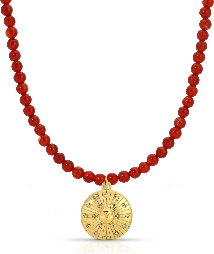 Kozakh Red Sun Necklace