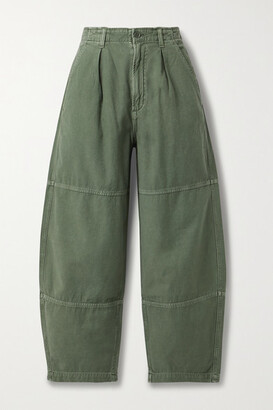 Citizens of Humanity Hadley Paneled Cotton-twill Pants - Army green
