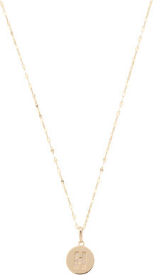 TJMAXX 14Kt Gold/H Diamond Initial Pendant Necklace, Diamond/Gold