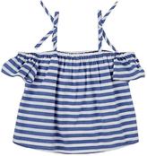 Thumbnail for your product : Milly Striped Cotton Off-The-Shoulder Top