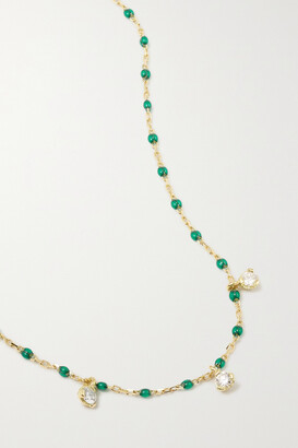 Gigi Clozeau Mini Gigi 18-karat Gold, Resin And Diamond Necklace - One size