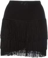 Thumbnail for your product : Norma Kamali short fringed skirt