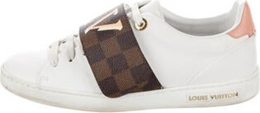 Louis Vuitton Leather Plaid Print Sneakers - ShopStyle