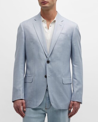 Emporio Armani Men's Textured Solid Sport Coat - ShopStyle