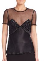 Thumbnail for your product : Alexander Wang Studded Sheer Top