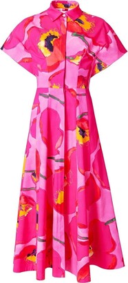 Carolina Herrera Floral-Print Midi Dress