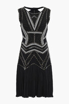 Thumbnail for your product : Herve Leger Alexia Cutout Embellished Bandage And Ribbed-knit Mini Dress