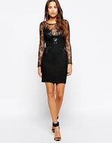 Thumbnail for your product : Lipsy Lace and Sequin Long Sleeve Dress