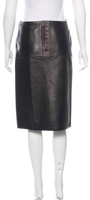 Loewe Leather Wrap Skirt