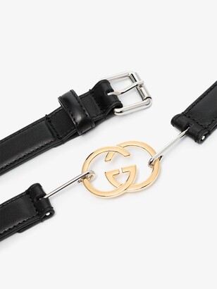 Gucci Black GG Leather Belt