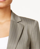 Thumbnail for your product : Le Suit One-Button Striped Pantsuit