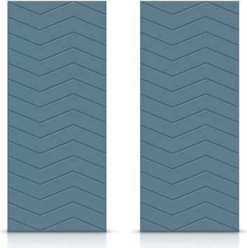 Calhome Paneled Manufactured Wood Painted Sliding Closet Doors