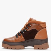 Thumbnail for your product : See by Chloe Aure Tan & Brown Leather Walking Boots