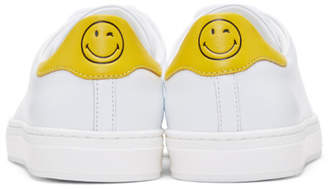 Anya Hindmarch SSENSE Exclusive White and Yellow Wink Tennis Sneakers