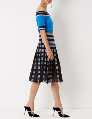 Jonathan Simkhai Multi Digital Appliqué Midi Skirt