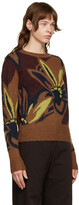 Thumbnail for your product : Dries Van Noten Brown Floral Oversized Sweater