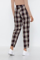 Thumbnail for your product : Nasty Gal Womens Tartan Up Tapered trousers