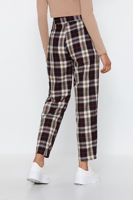 Nasty Gal Womens Tartan Up Tapered trousers
