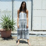 Thumbnail for your product : Naftul - A Stripped Eyelet Trim Maxi Tank Dress