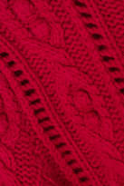 Thumbnail for your product : Co Cable-knit Wool And Cashmere-blend Sweater - Red