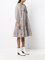 Thumbnail for your product : Tory Burch Medallion Print Puff-Sleeve Dress