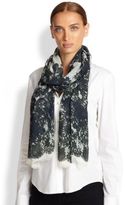 Thumbnail for your product : Erdem Lace Print Modal & Cashmere Scarf