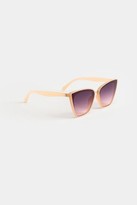 Thumbnail for your product : francesca's Charlotte Angular Cat Eye Sunglasses - Blush