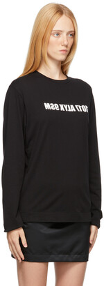Alyx Black Mirrored Logo Long Sleeve T-Shirt