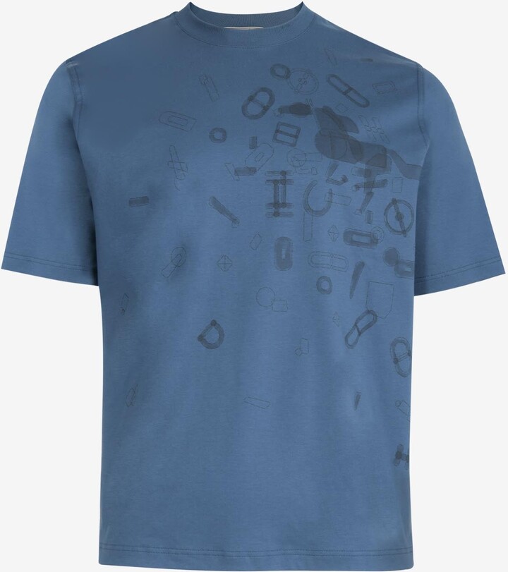 Hermes Fragments Equestres Print T-shirt