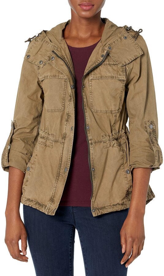 Levi's Women's Cotton Lightweight Fishtail Hooded Military Jacket -  ShopStyle