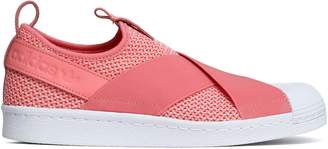adidas Superstar Leather-trimmed Stretch-knit And Mesh Slip-on Sneakers