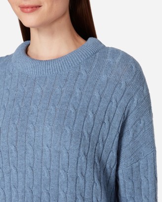 N.Peal Oversize Box Cable Cashmere Jumper