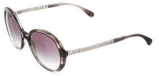 Chanel Round Chain-Link Sunglasses