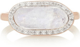 Thumbnail for your product : Monica Vinader Vega rose gold-plated, moonstone and diamond ring