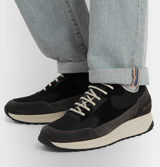 Common Projects Track Classic Nubuck, Suede And Mesh Sneakers