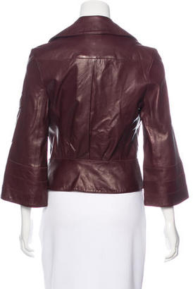 Temperley London Bell Sleeve Leather Jacket