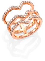 Thumbnail for your product : Paige Novick PHYNE by Cristina Diamond & 14K Rose Gold Three Bar Ring