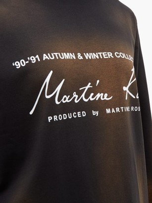 Martine Rose Logo-print Washed-cotton T-shirt - Black