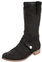 Thumbnail for your product : Fendi Leather Mid-Calf Boots Black Leather Mid-Calf Boots